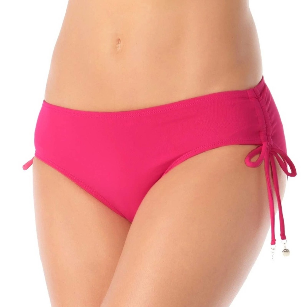 Anne Cole Women's Pink Live in Color Alex Side Tie Bikini Swim Bottoms sz XS - Picture 1 of 4